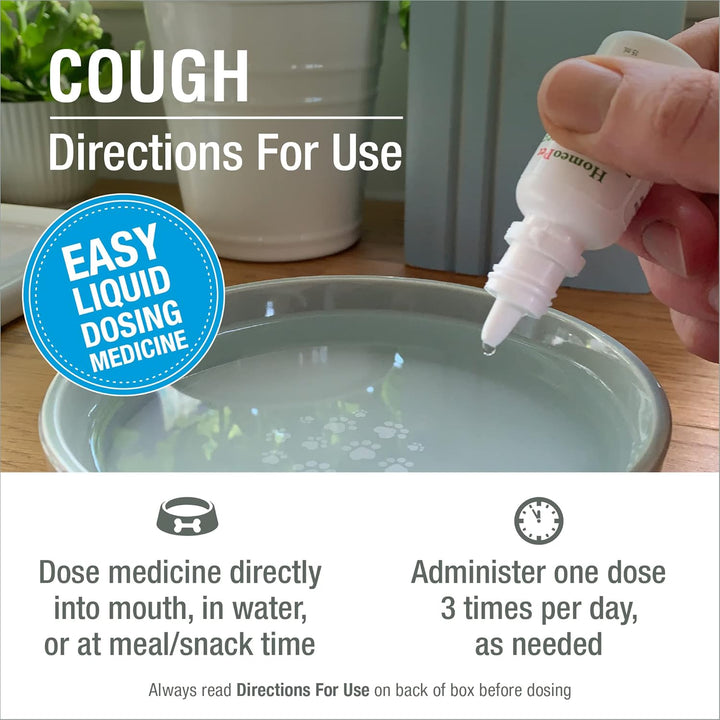 Cough, Safe and Natural Cough Supplement for Dogs, Cats, and Small Pets, 15 Milliliters