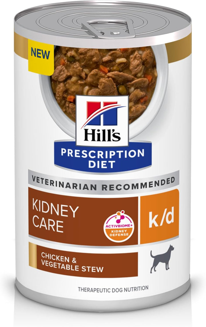 K/D Kidney Care Chicken & Vegetable Stew Wet Dog Food, Veterinary Diet, 5.5 Oz. Cans, 24-Pack