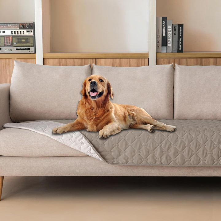 3X Stronger Waterproof Pet Blanket, Scratch Proof Furniture Protector for Dogs Cats, Reversible Cover 30X70 Inch, Dark Grey/Light Grey