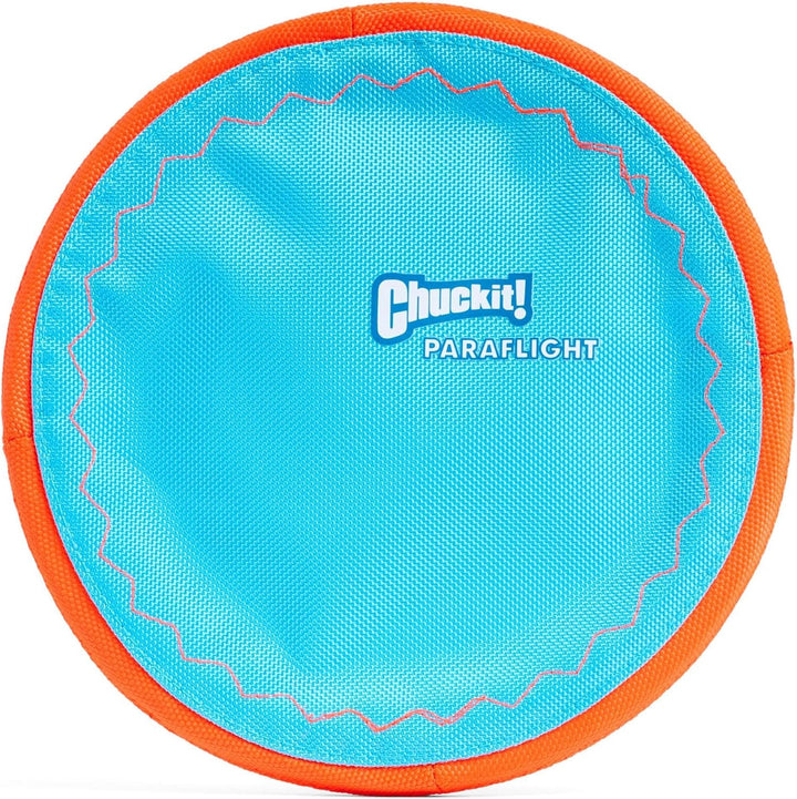 Paraflight Flying Disc Dog Toy - Water Floating Flyer - Durable Nylon Construction with Soft Rubber Edges - for Medium and Large Dogs - Size Large - 9.75" L X 9.75" W - Pack of 1