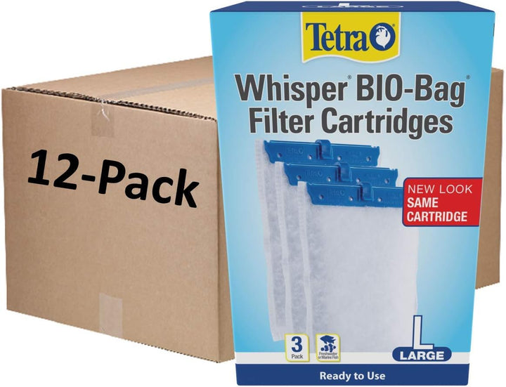 Whisper Bio-Bag Filter Cartridges for Aquariums - Ready to Use BLUE, Large, 3 Count (Pack of 1)
