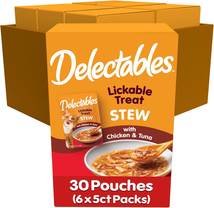 Delectables Stew Lickable Wet Cat Treats for Adult & Senior Cats, Variety Pack, 1.4 Ounce (Pack of 12)