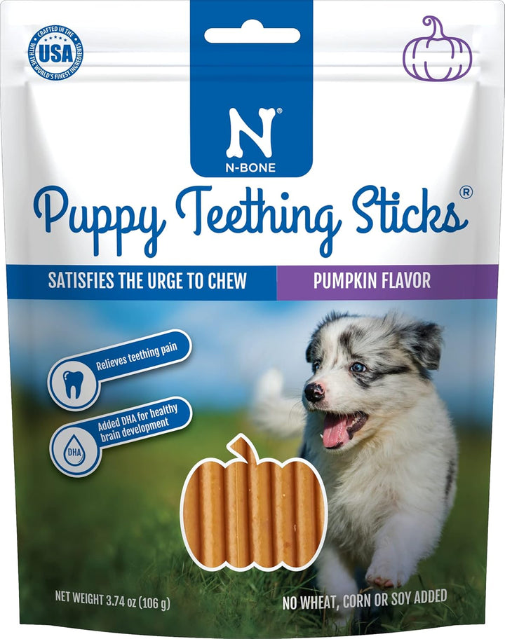 Puppy Teething Sticks Peanut Butter Flavor, 3.74-Oz Bag