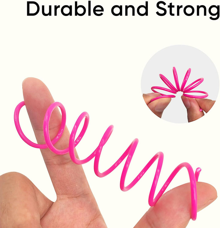 Cat Spring Toys, 30 Pack Cat Spiral Springs for Indoor Cats, Colorful & Durable Plastic Spring Coils Attract to Swat, Bite, Hunt, Interactive Toys for Kittens