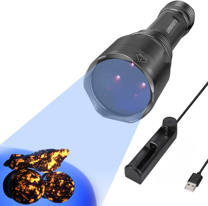 S3 365Nm UV Flashlight with 3 Leds, Powerful Blacklight Flashlights for Pet Urine Detection, Resin Curing, Rocks, Scorpion