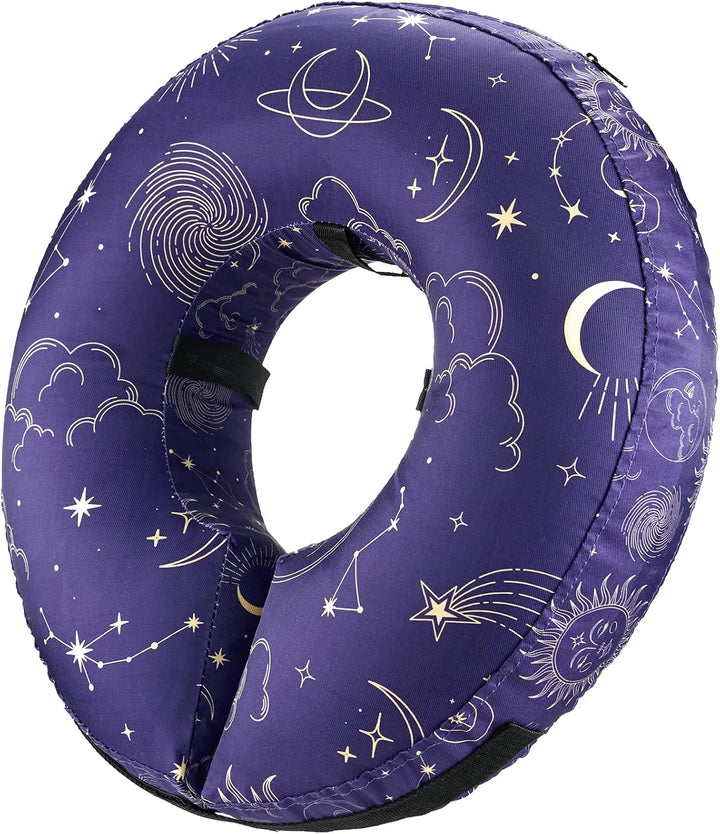 Inflatable Dog Cone Collar Alternative, Soft Dog Cone for Small Medium Large Dogs and Cats, Neck Recovery Ecollar Donut Collar after Surgery (Large, Blue)