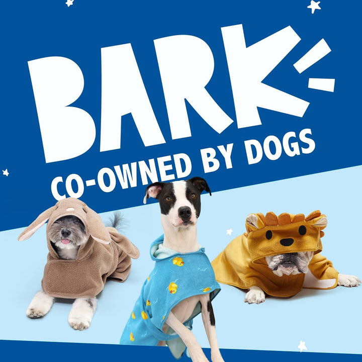 Dog Bathrobe Fast Drying with Hook and Loop Closure & Wrap Tie Snuggle, Cute Dogs Clothes, Easy to Clean, Machine Washable, Dog Coats and Tumble Dry Low - Lion, Small