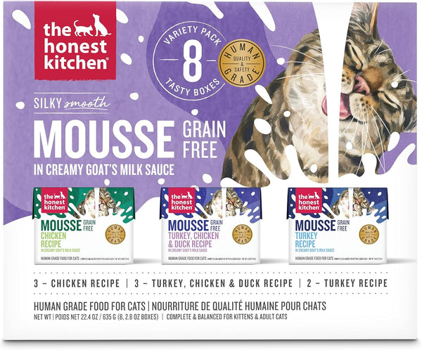 Cat Grain Free Mousse in Goat'S Milk Variety Pack, 2.8Oz (Pack of 8)