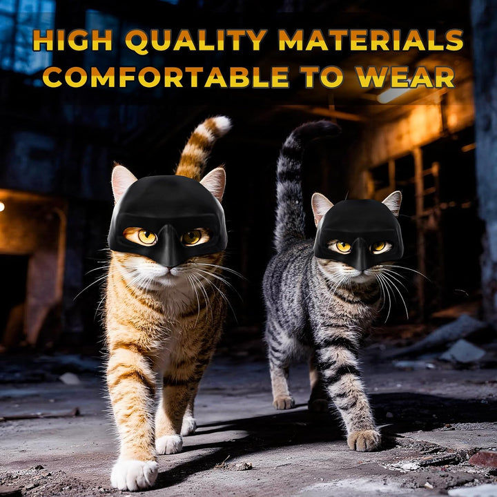 Superhero-Inspired Bat-Style Cat Mask – Adjustable Lightweight Halloween Costume for Cats, Funny Pet Cosplay Accessory for Parties, Photos & Dress-Up