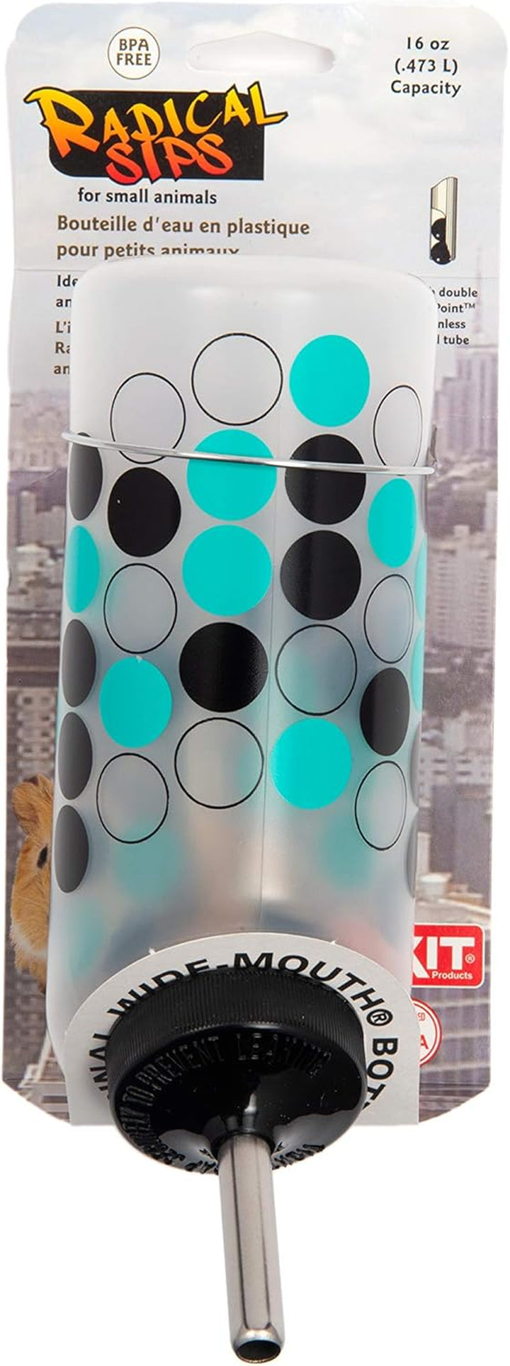 Pet Wide Mouth Water Bottle (16 Oz), Translucent, 8802