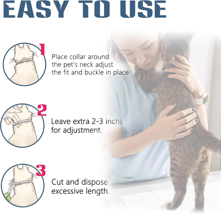 Cat Flea & Tick Collar - Premium Plant-Based Essential Oils, Waterproof, 6-Month Protection for Small Kittens, 1 Pack