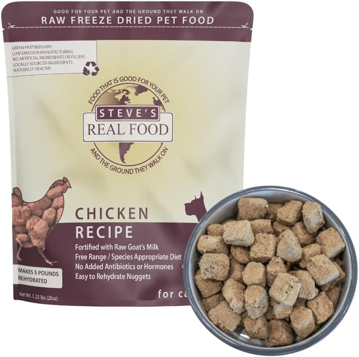 Freeze-Dried Raw Nuggets - Beef Recipe - Raw Pet Food for Dogs and Cats - 20 Oz