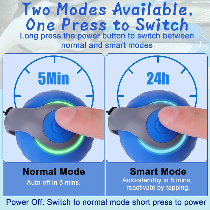 Interactive Cat Toy Ball - Automatic Interactive Cat Toys for Indoor Cats with 3 Tails, 2 Speeds Rechargeable Cat Enrichment Toys for Small/Medium/Large Cats to Keep Them Busy(Blue)