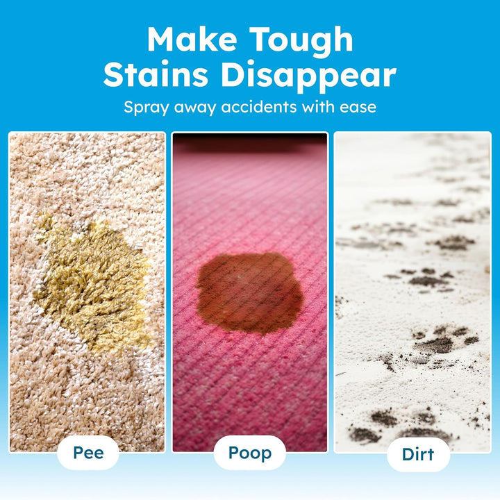 Enzyme Cleaner for Dog & Cat Urine | Pet Stain and Odor Remover for Carpet & Home | Unscented Urine Destroyer & Deodorizer