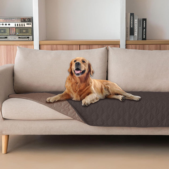3X Stronger Waterproof Pet Blanket, Scratch Proof Furniture Protector for Dogs Cats, Reversible Cover 30X70 Inch, Dark Grey/Light Grey