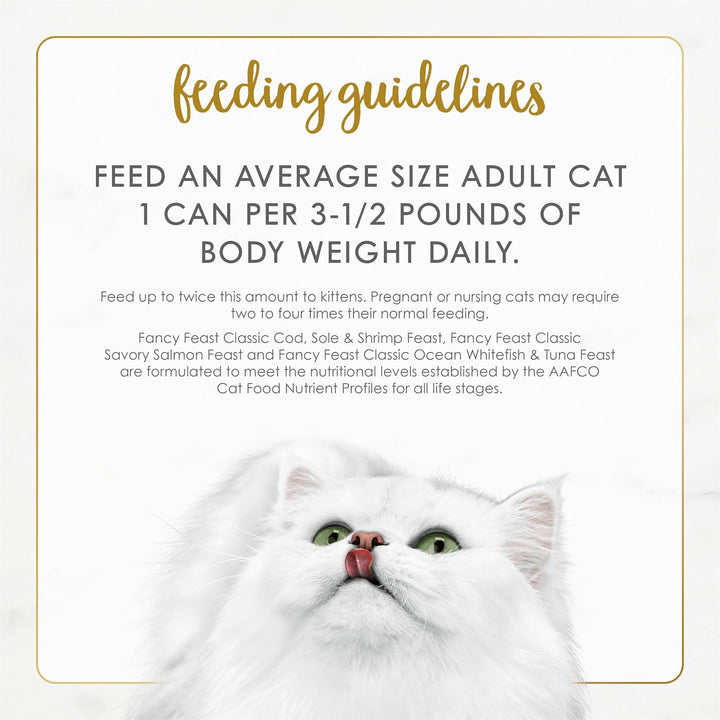 Purina  Seafood Classic Pate Collection Grain Free Wet Cat Food Variety Pack - (Pack of 30) 3 Oz. Cans