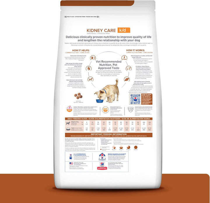 K/D Kidney Care with Chicken Dry Dog Food, Veterinary Diet, 8.5 Lb. Bag