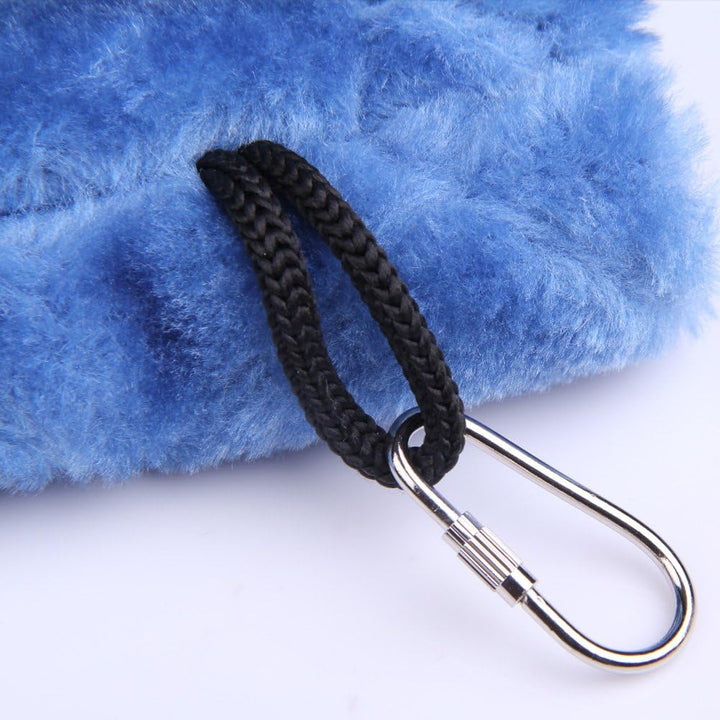 ® Plush Snuggle Bird Hammock Hanging Snuggle Cave Happy Hut Bird Parrot Hideaway Size M (23.5 * 22Cm) (Blue)