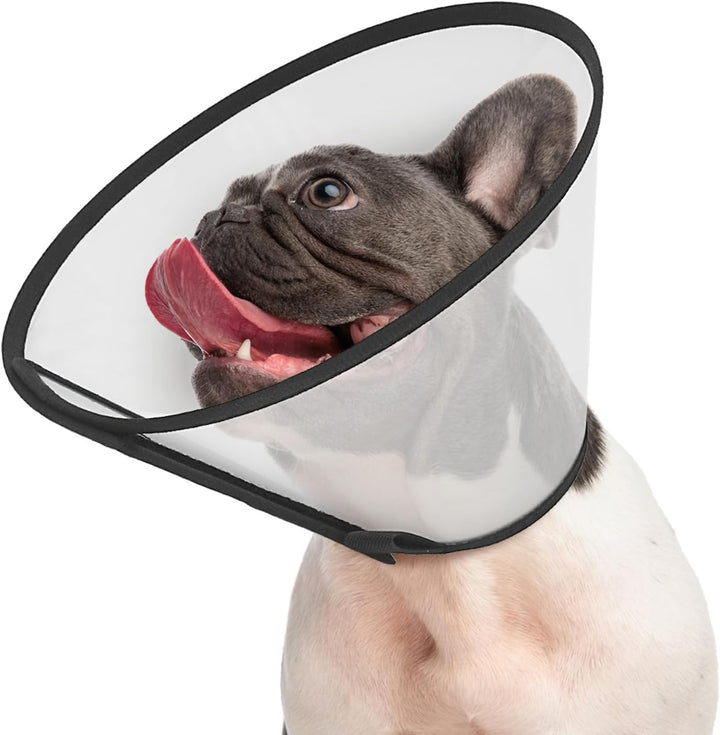 Dog Cone Collar Adjustable after Surgery, Comfortable Pet Recovery Collar & Cone for Large Medium Small Dogs, Elizabethan Dog Neck Collar Plastic Practical