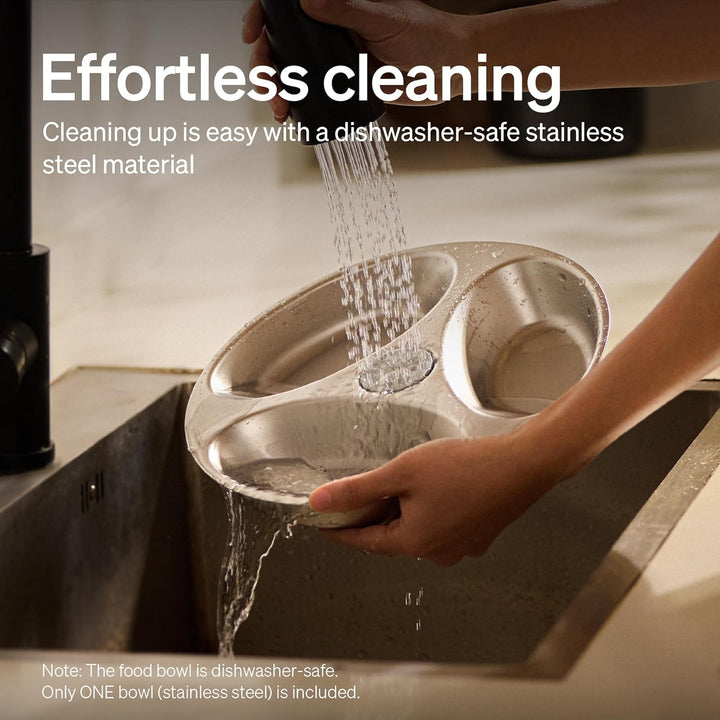 Automatic Cat Feeder Wet Food with Stainless Steel Bowl, Refrigerated Auto Cat Feeder with Semiconductor Cooling, 3 Fresh Meals for 3 Days, App-Controlled Pet Food Dispenser, Easy to Clean