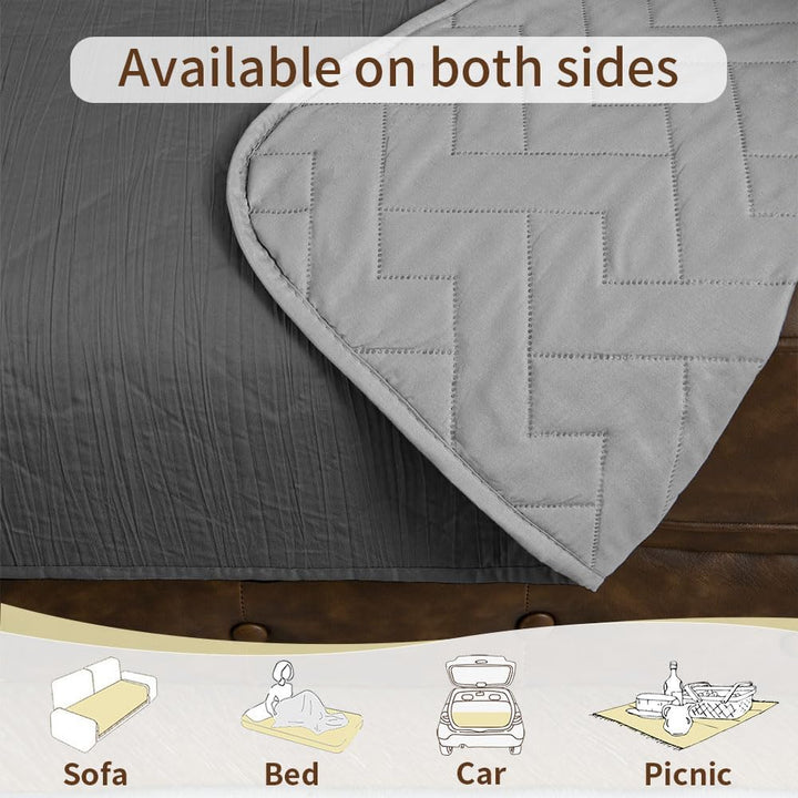 100% Waterproof Dog Bed Blankets Double Sided Dog Couch Cover Knurling Pattern Pet Bed Cover Reversible Furniture Couch Sofa Car for Puppy Kids