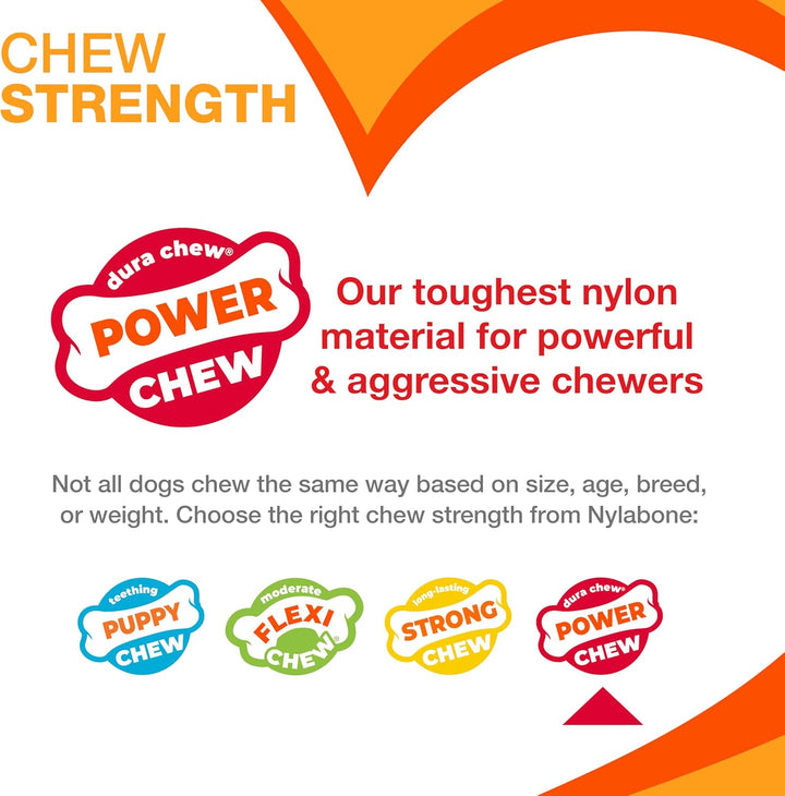Textured Ring Power Chew Toy for Large Dogs, Durable Dog Toys for Aggressive Chewers, Strong Dog Chew Bones to Keep Them Busy, Flavor Medley, X-Large - 50+ Lbs, 1 Count