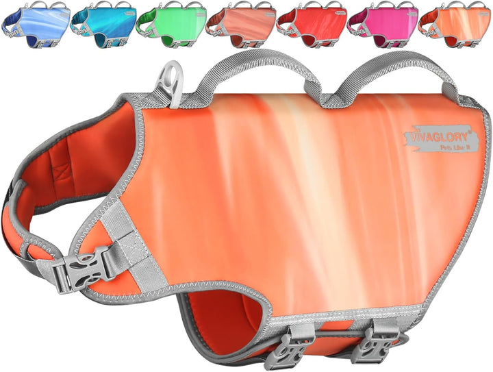 Neoprene Dog Life Vest, Dog Life Jacket for Swimming & Boating, Lightweight & Buoyancy for Puppy Doggy, Swimming Vest with Handle, XS, Raspberry Pink