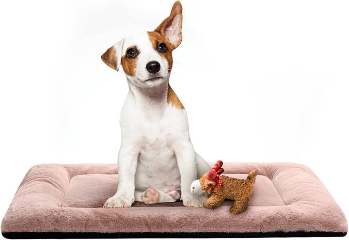 Dog Beds Crate Pad for Medium/Large Dogs Fit Metal,Ultra Soft, Washable & Anti-Slip Kennel Pad for Dogs Cozy Sleeping Mat,Gray 36Inch