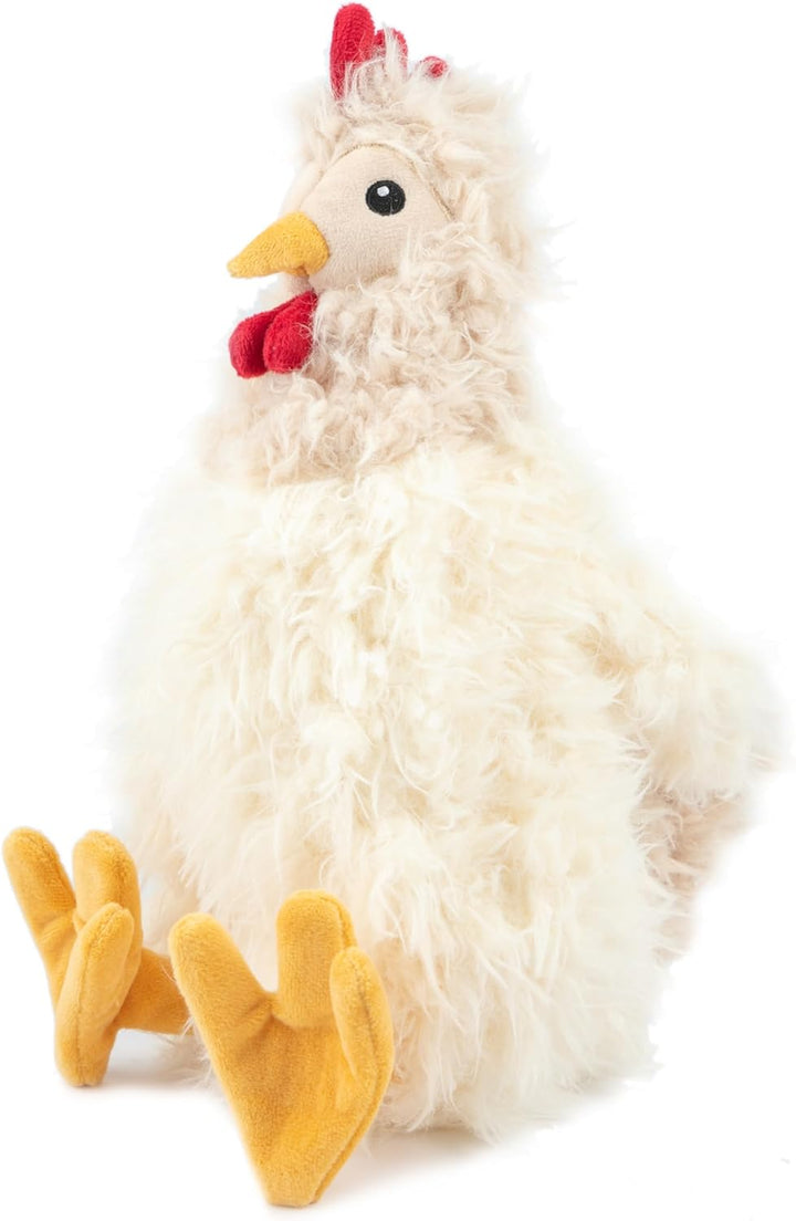 Interactive Squeaky Dog Chew Toy, Ideal Dog Toys for Chewers, Small, Medium & Large Dogs, and Fetch Lovers - Crinkle Duck (Yellow), Large