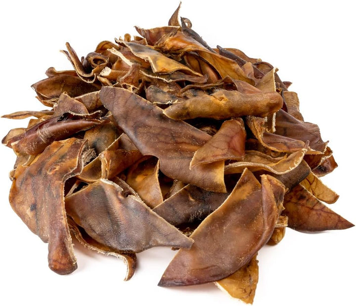 Half Pig Ears for Dogs - All Natural, Single Ingredient Treats. Better than Rawhide Pet Snacks for Small and Large/Medium Pets. Pigs Ear Dogs Chews (12 Pack)