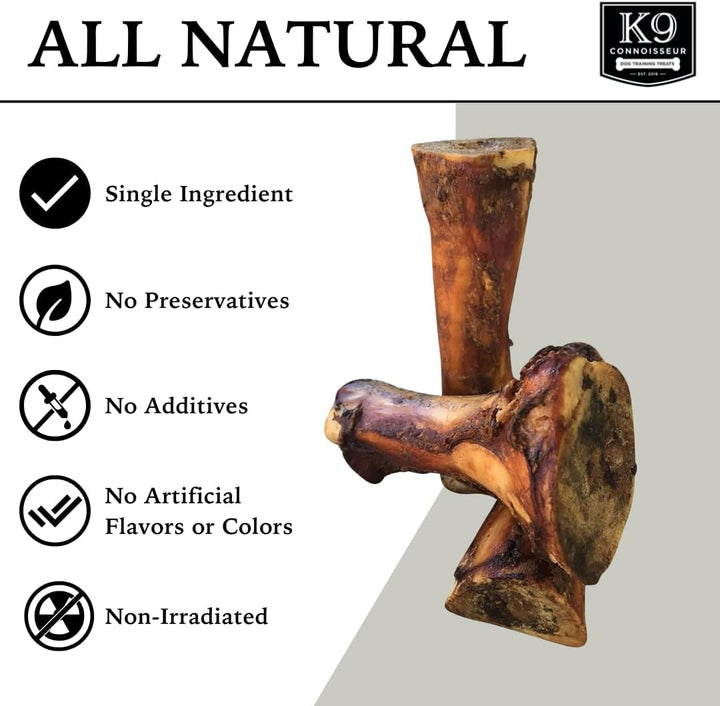 Beef Marrow Large Dog Bones Long Lasting for Aggressive Chewers - USA Made Single Ingredient Champ Bones for Large Dogs over 50 Pounds - 3 Pack
