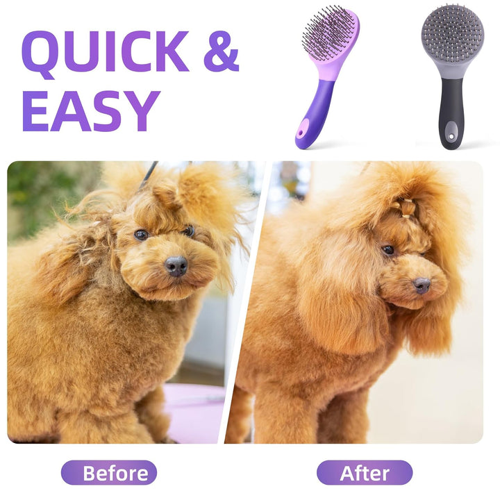 Equine Mane & Tail Combs Horse Brush Shedding Brush Grooming Tool for Horse (Purple)
