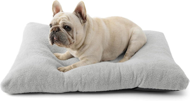 Washable XL Dog Bed for Crate for Extra Large Dogs, Comfort Fluffy Plush Pet Pillow Bed Kennel Pad with Non-Slip Bottom, Machine Washable Pet Sleeping Mat, 41"X27", Gray