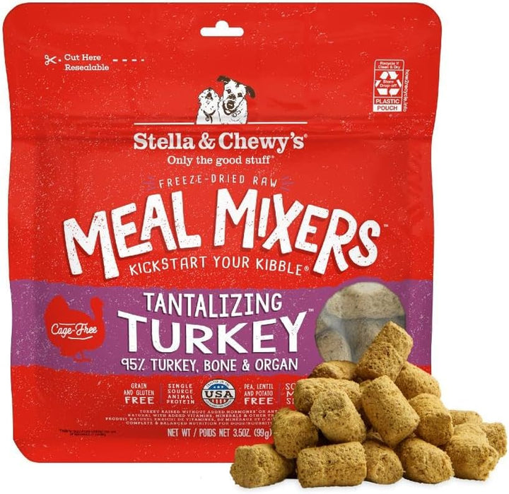 Freeze-Dried Raw Chicken Meal Mixers- Dog Food Topper and Mixer - Made with 95% Cage-Free Chicken, Organs & Bone - Perfect for Picky Eaters - Grain-Free - 3.5Oz