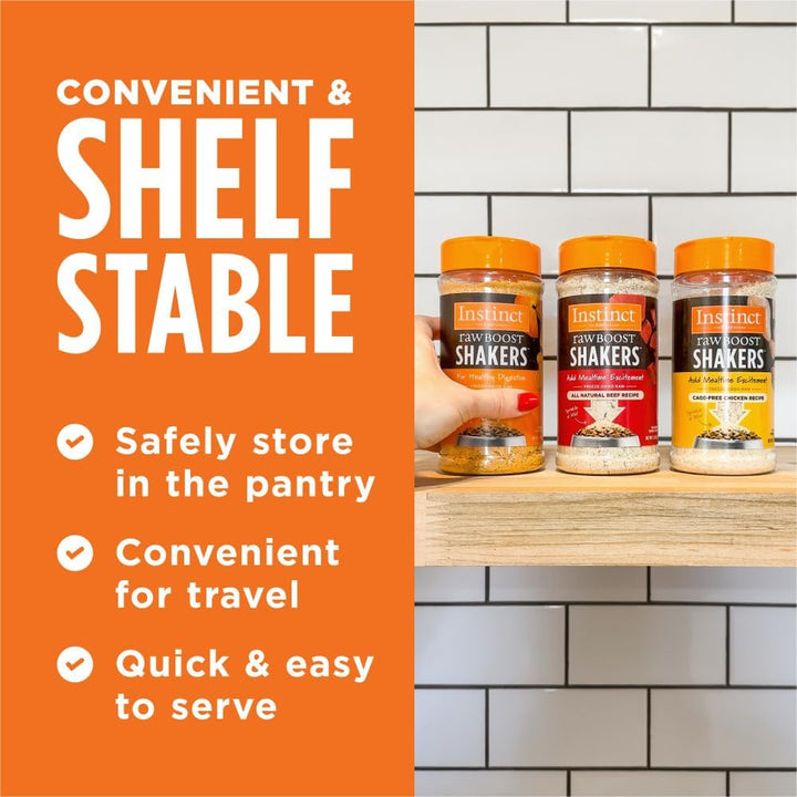 Raw Boost Shakers, Freeze-Dried Powder, Dog Food Topper, Chicken - Gut Health, 5.5 Oz. Bottle