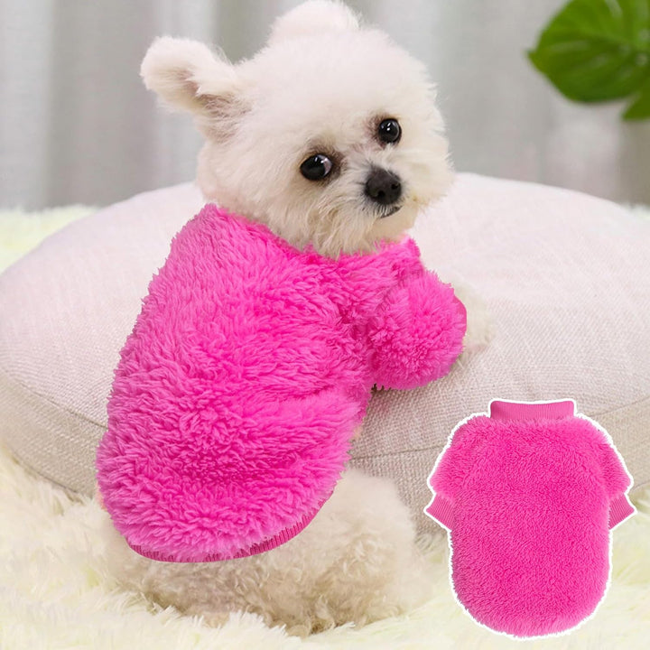 2 Pack XXS Dog Sweater, Tiny Dog Sweaters for Small Dogs Girl (1-3Lb), Warm Soft Puppy Clothes for New Puppies, Cute Extra Small Doggie Clothes for Chihuahua Yorkie Cat Pet Apparel
