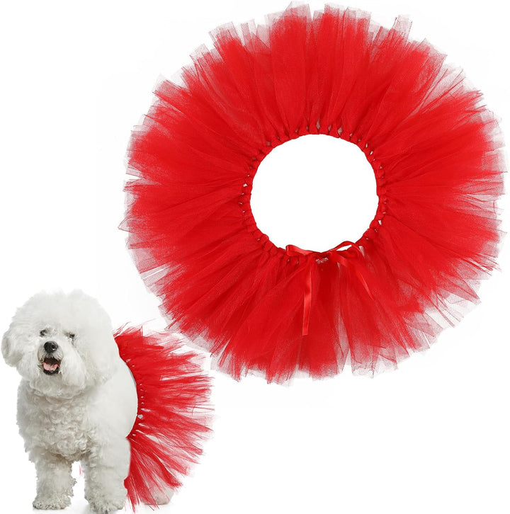 Dog Tutu Tulle Tutu for Dogs Small Large Medium Puppy Dress Ballerina Costume Skirt for Halloween Puppy Cats Bunny Pet Outfit Birthday Wedding Party Photo Prop Supplies(Pink)