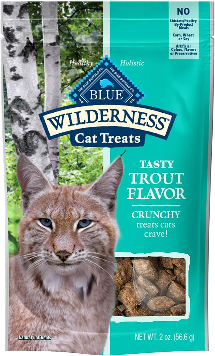 Wilderness Crunchy Cat Treats, Grain-Free Treats for Cats Made with Natural Ingredients, Great for Training, Tasty Chicken Flavor, 12-Oz. Tub