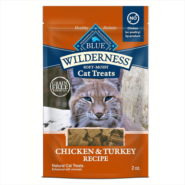 Wilderness Crunchy Cat Treats, Grain-Free Treats for Cats Made with Natural Ingredients, Great for Training, Tasty Chicken Flavor, 12-Oz. Tub