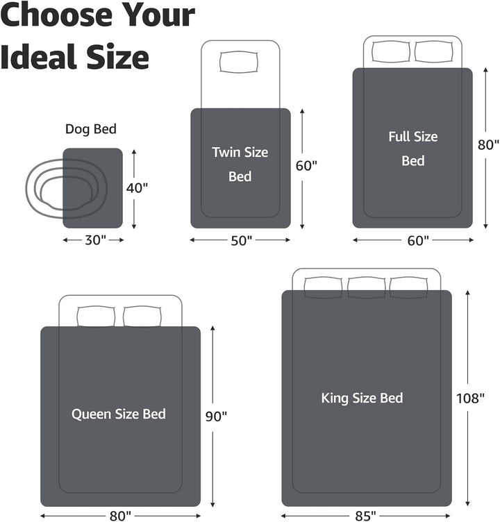 Waterproof Blanket for Bed: Reversible Soft Flannel Love Blanket 60" X 80", Bed Blanket for Couples Washable, Spill-Proof Dog Throw Blanket for Couch, Sofa Protect, Camping, Travel, Grey