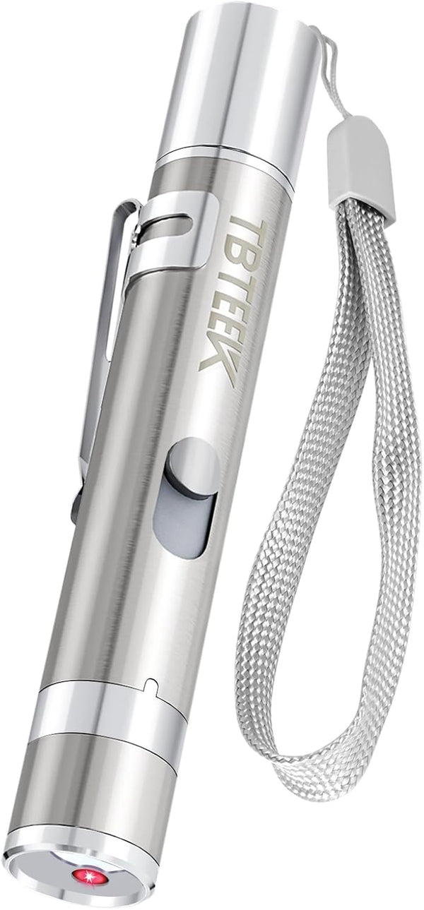 Cat Toys, USB Rechargeable Kitten Toy, 3 Light Modes & 5 Adjustable Patterns, Portable Interactive Pet Dog Cat Mouse Toy for Fun Chase Play Exercise