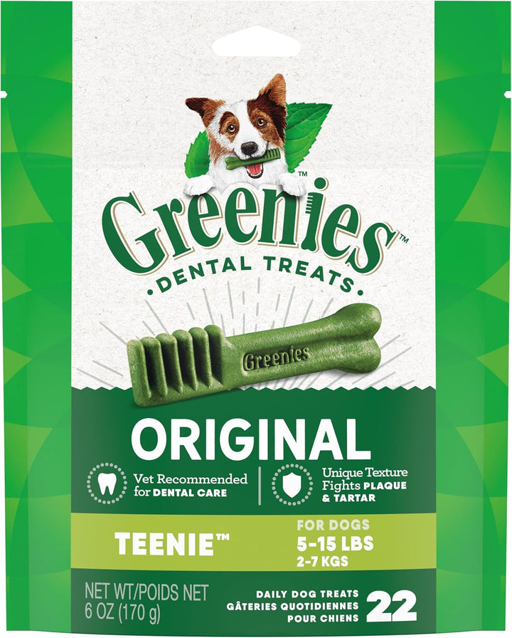 Original Teenie Dental Dog Treats, 36 Oz. Pack (130 Treats)