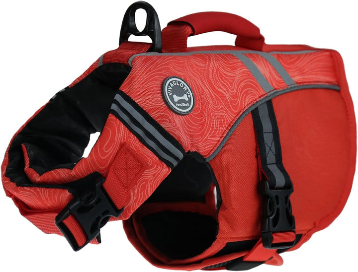 Sports Style Dog Life Vest, Dog Life Jacket for Swimming & Boating, Ripstop & Buoyancy for Puppy Doggy, Lifejacket with Handle, M, Blue