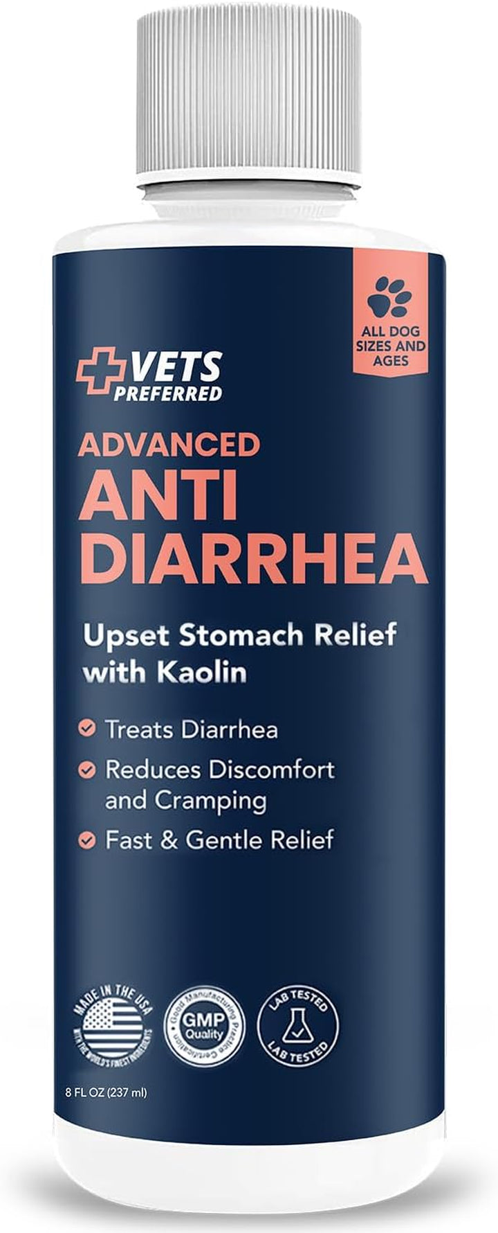 anti Diarrhea Liquid for Dogs - Dog Diarrhea Relief with Kaolin (8 Oz.) | Once Every 12 Hours for Dog Diarrhea & Dog Gas Relief