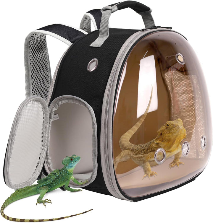 Bearded Dragon Travel Carrier,Lizards Carrier, Small Animal Travel Carrier for Sugar Glider Hedgehog Rat Parrot Bird Guinea Pig, Portable Guinea Pig Travel Bag for 2