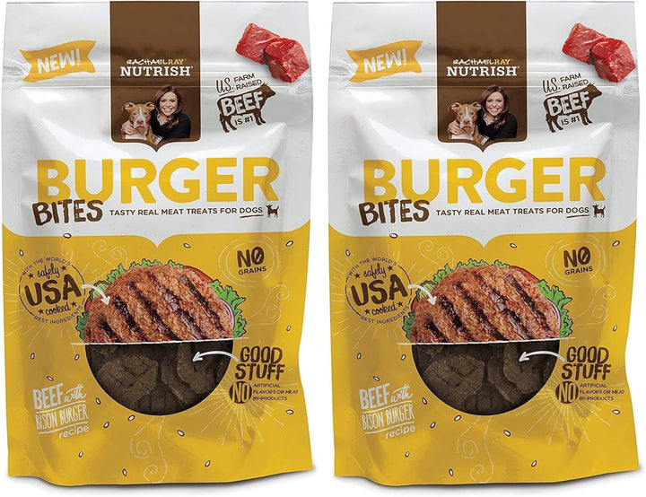Rachael Ray Burger Bites Dog Treats, Beef Recipe with Bison, 12 Oz. Pouch