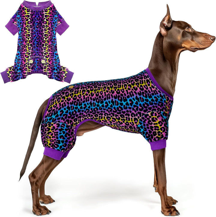 Dog Pajamas Velvet Dog Pajamas Large Sized Dogs Soft Dogs Clothes Pjs with Yellow Ducks Pattern Stretchy Pet Jammies Coat Comfy Pet Onesie Costume, 3X-Large