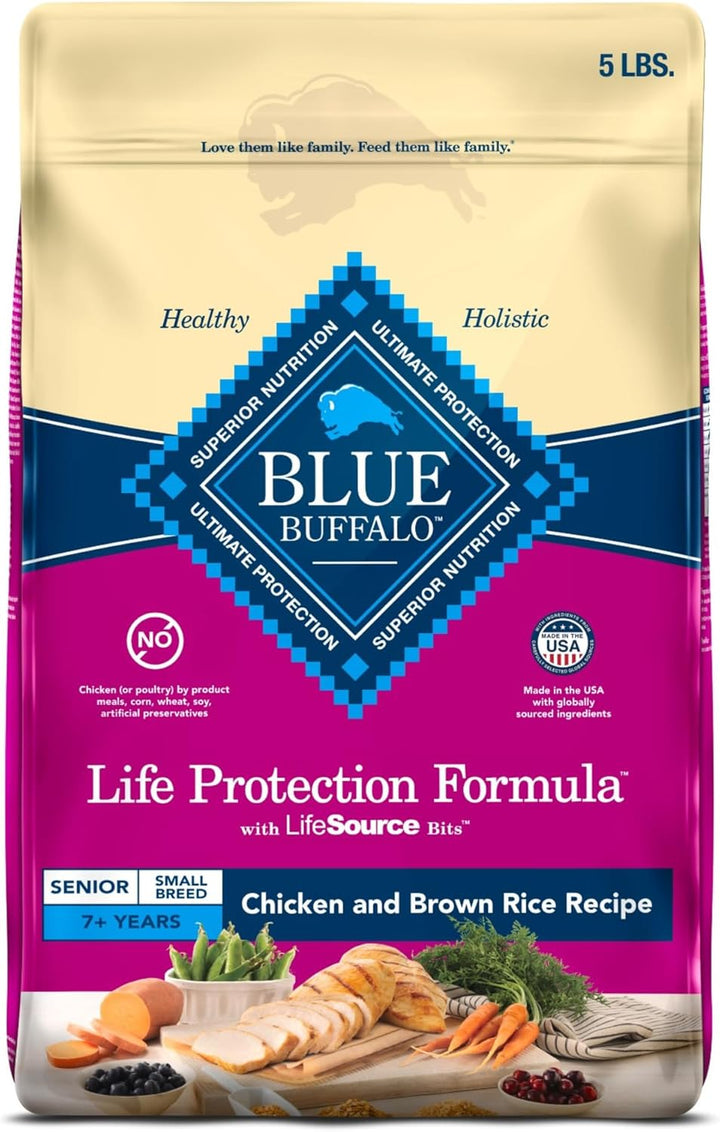 Life Protection Formula Small Breed Senior Dry Dog Food, Supports Joint Health and Immunity, Made with Natural Ingredients, Chicken & Brown Rice Recipe, 5-Lb Bag