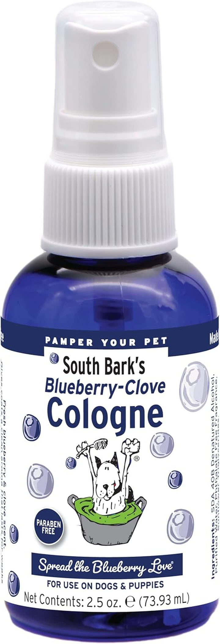 South Bark'S Blueberry Clove Dog Cologne | Dog Perfume Long Lasting | Deodorizing Spray