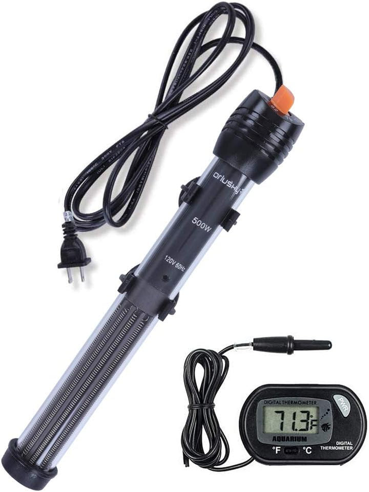 25W Small Submersible Aquarium Heater, Constant Temperature Betta Fish Tank Heater of 78℉For 1-6 Gallons Freshwater & Saltwater Tanks